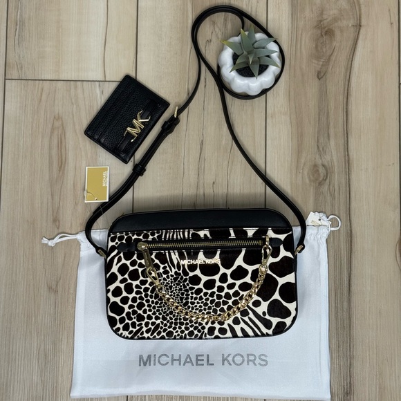 Michael Kors Handbags - 3pcs MICHAEL KORS EW Chain Crossbody Bag, Large Reed Card Holder & Dust Bag NWT